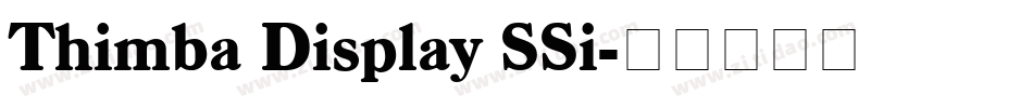 Thimba Display SSi字体转换